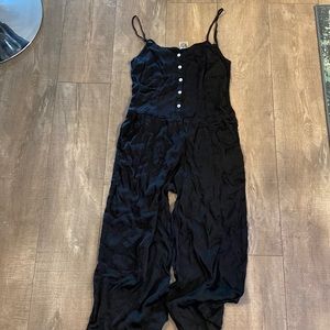 Silk black jumpsuit